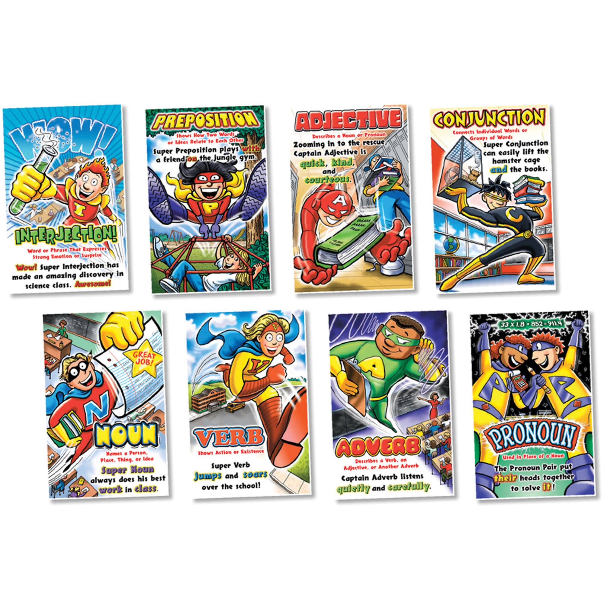 North Star Teacher Resource Parts of Speech Superheroes Bulletin Board Set
